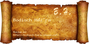 Bodisch Héra névjegykártya